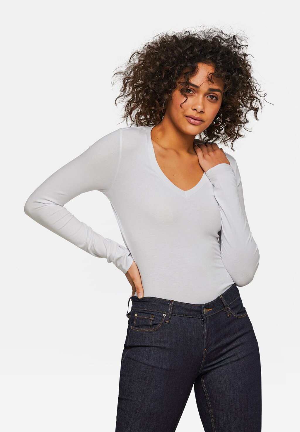 

футболка с длинным рукавом Aus WE Fashion, белый