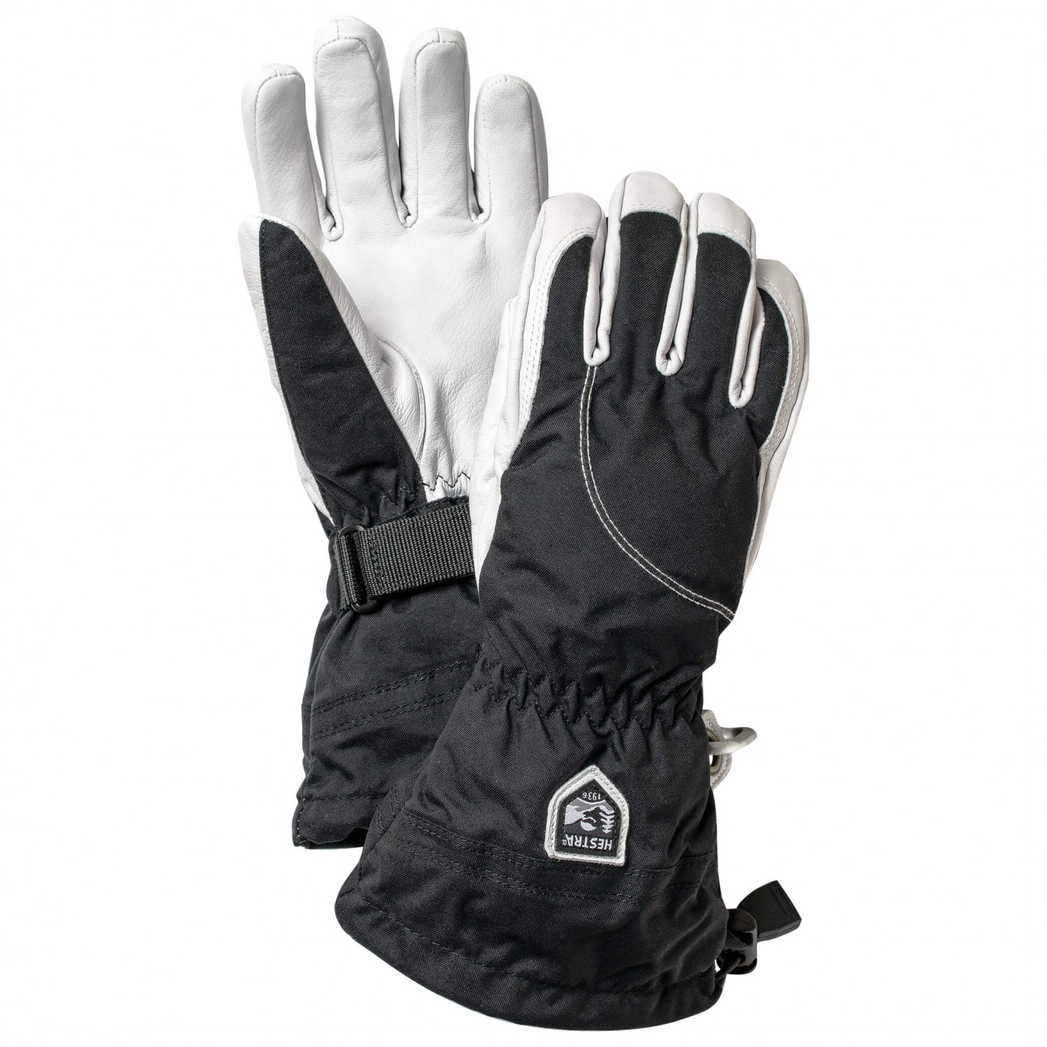 

Перчатки Hestra Women's Heli Ski 5 Finger, цвет Black/Offwhite