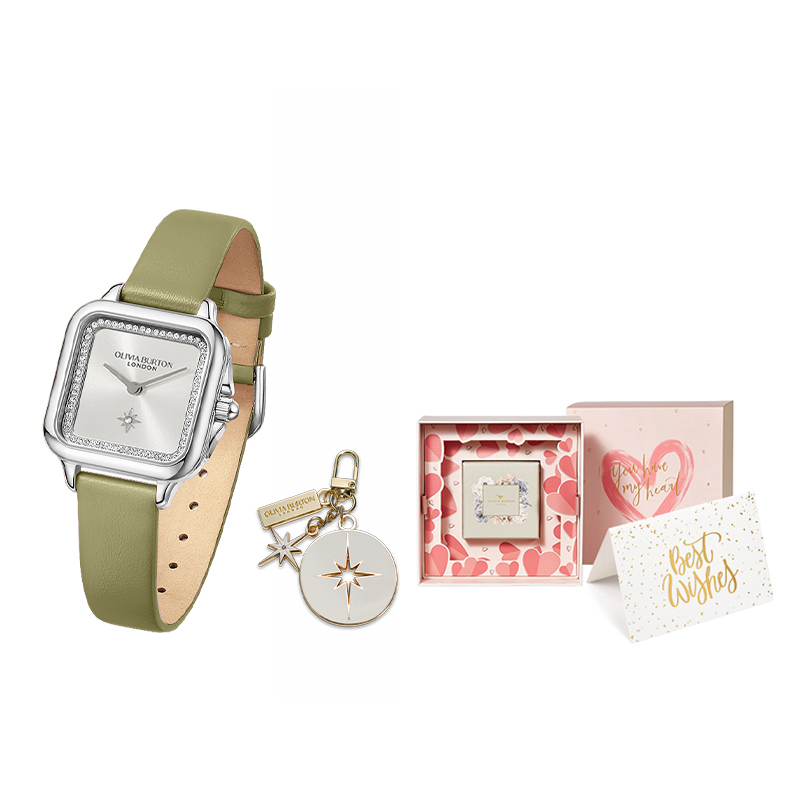

OLIVIA·BURTON Часы Wrist Watch Quartz Movement Leather Watch Bands Rose Gold Watch Dial Women's Watch