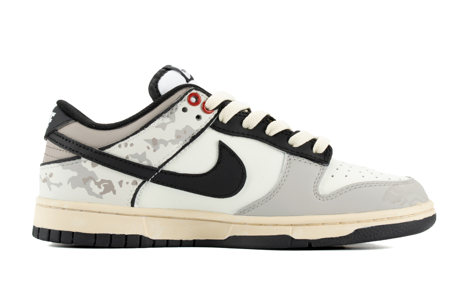 

Кроссовки Nike Dunk Skateboarding Shoes Women's Low-top Black/white/gray, светло-серый