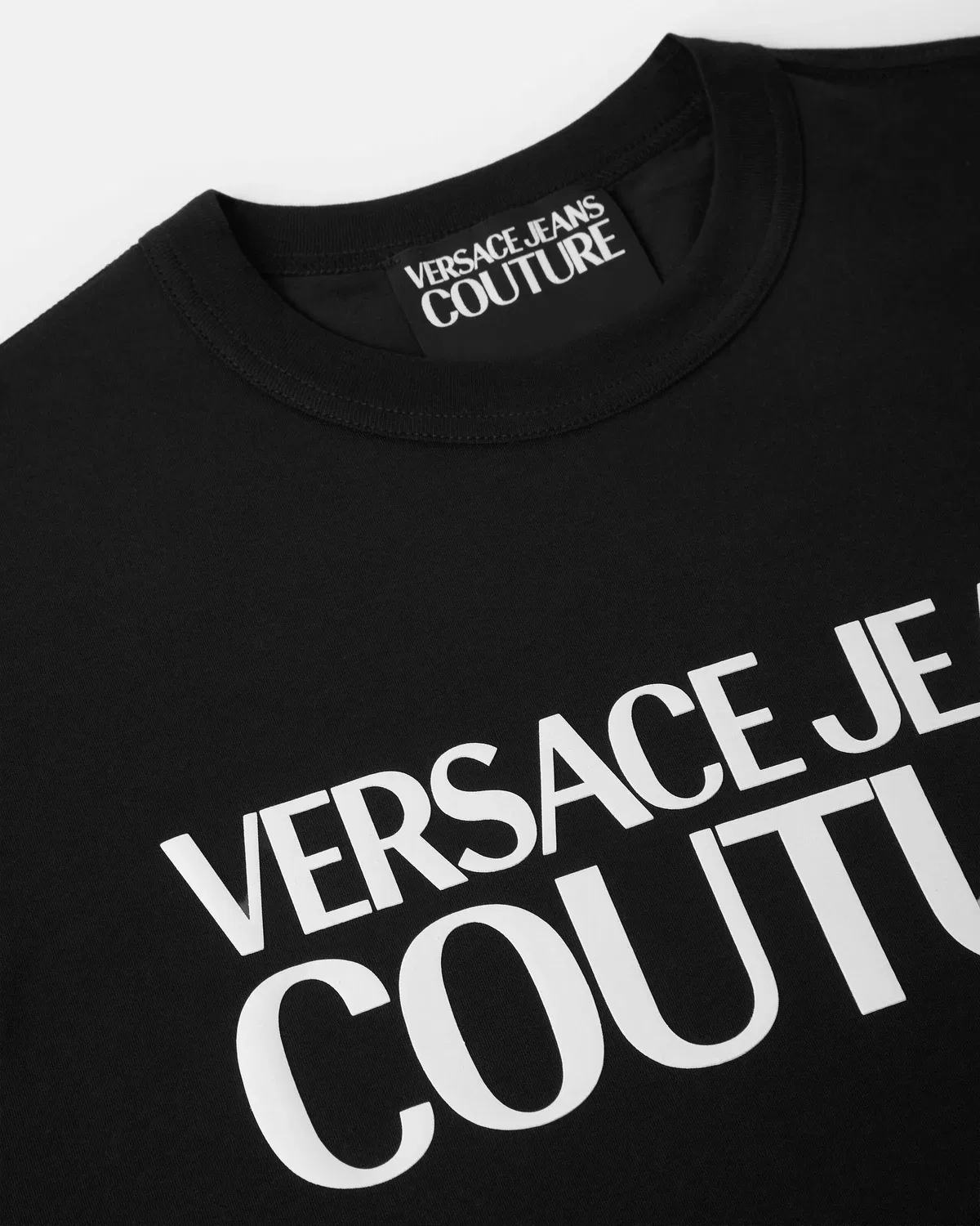 Футболка из хлопкового джерси с принтом VERSACE, черный — фото 3