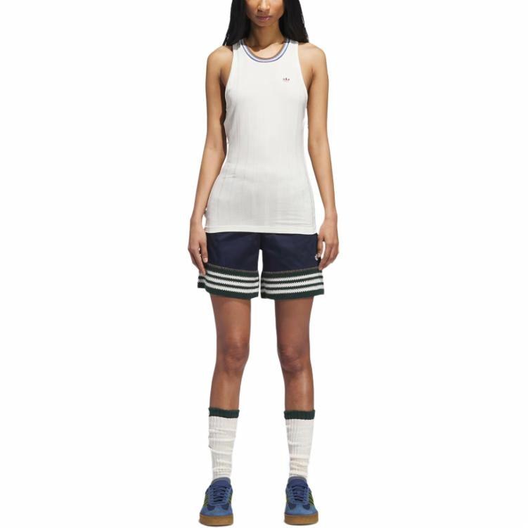 Спортивные шорты adidas x Clot Knit Shorts by Edison Chen 'Cream White', белый — фото 4