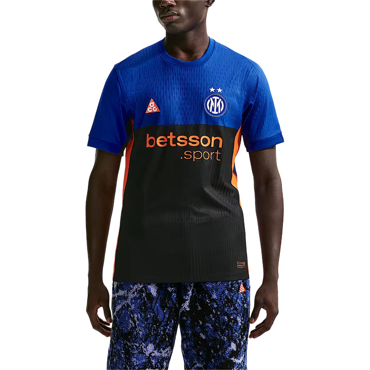 

Футболка Inter Milan 2026 Match Se Men's Dri-FIT Adv Soccer Authentic Nike, ultra синий/черный/safety оранжевый