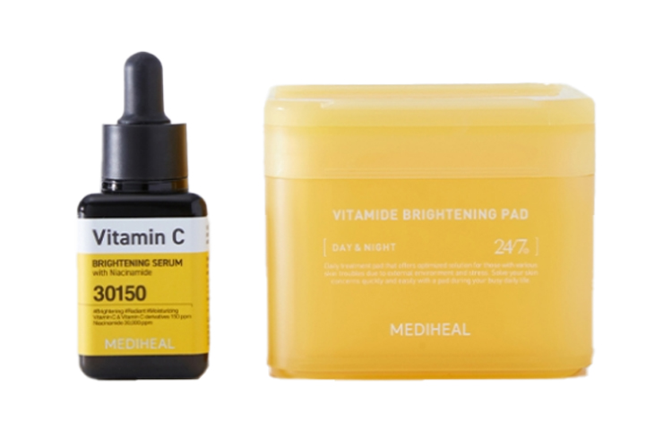 

Набор для ухода за кожей meidihuier vitamin с увлажняющим эффектом, витаминные диски 100 штук + витаминная эссенция 40 мл MEDIHEAL