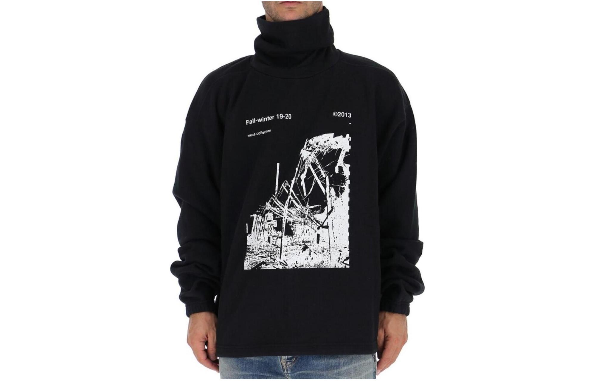 

Свободная толстовка мужская черная OFF-WHITE