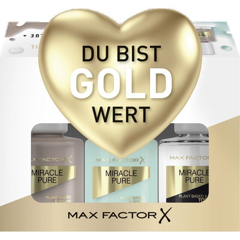 

Лак для ногтей Miracle Pure 812 и 840 + верхнее покрытие Max Factor, 1 шт.
