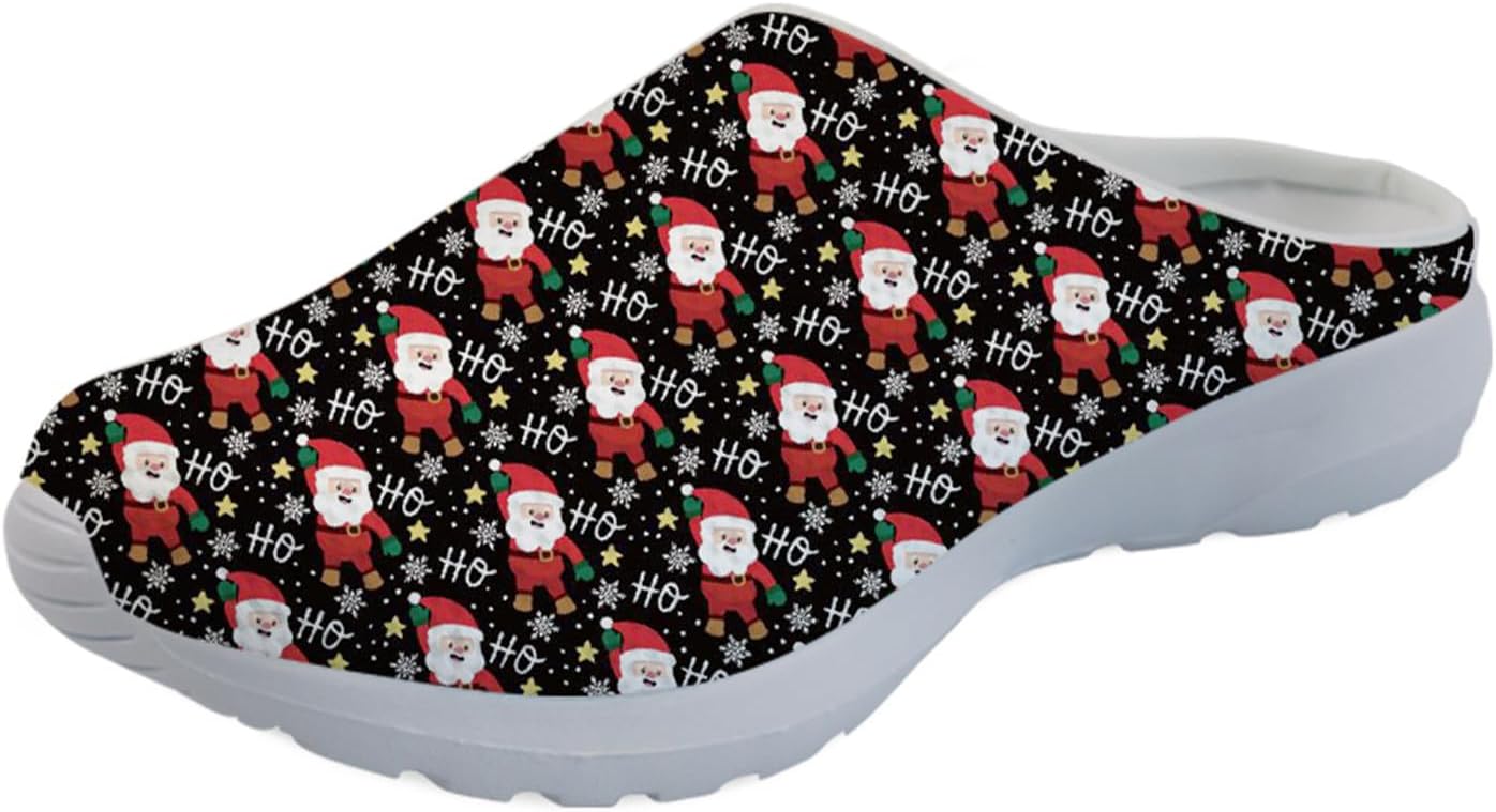 

Мужские садовые сабо GLENLCWE Orange Spider Cobweb, хэллоуинские мюли и сабо, легкие шлепанцы, кроссовки, пляжные сандалии, легкие, Christmas Santa Claus