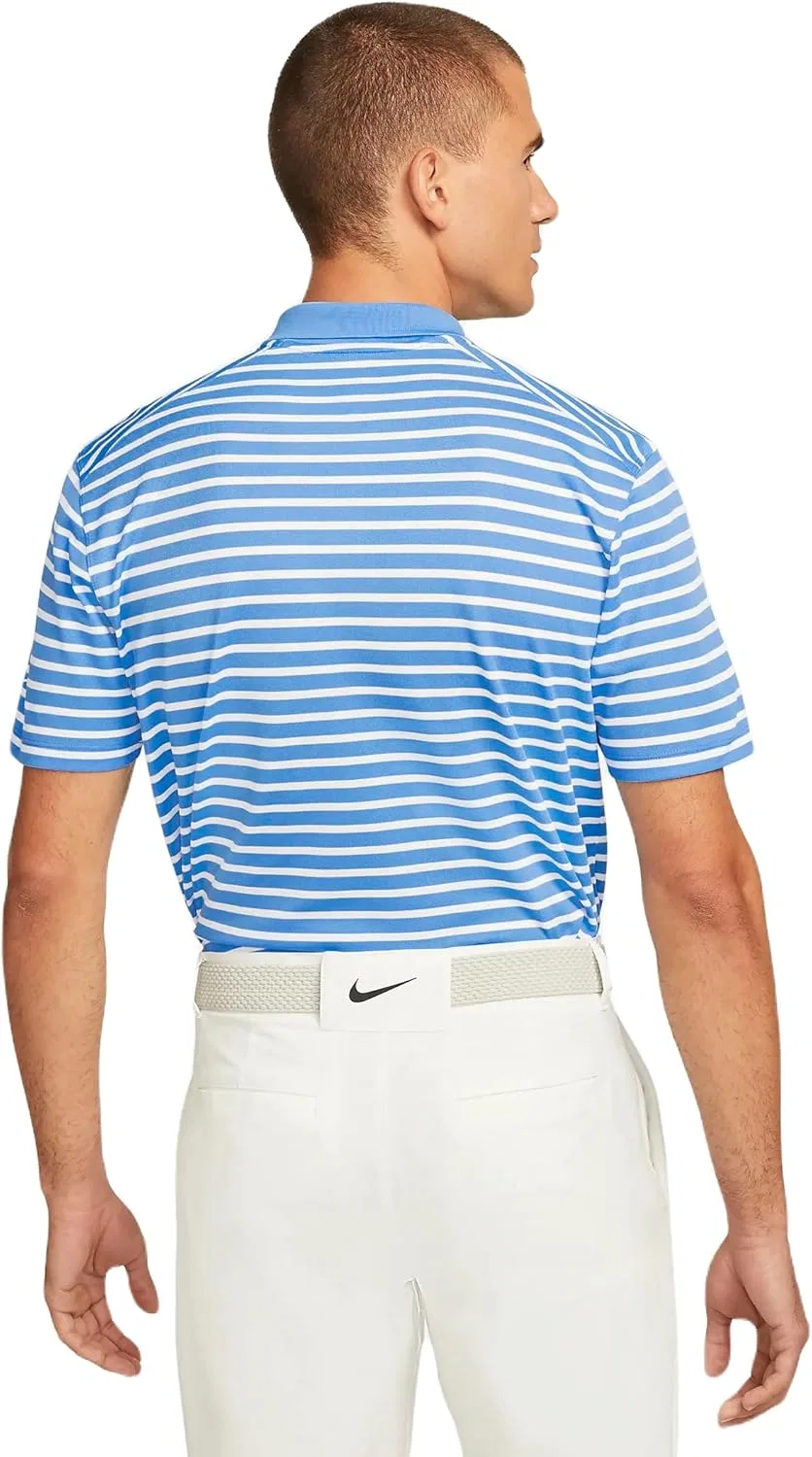 Мужское поло Nike Dri-FIT Victory Stripe, University Blue/White — фото 2