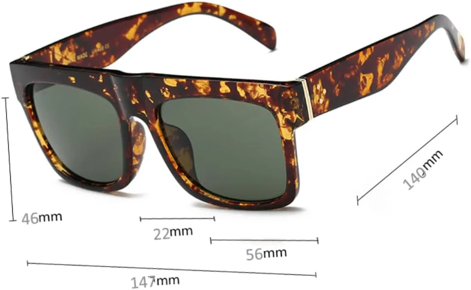 

Винтажные солнцезащитные очки для женщин и мужчин, в оправе «тотоискал», с большой линзой, защитой от УФ-излучения UV400 и градиентной защитой TOIPASTN, 6