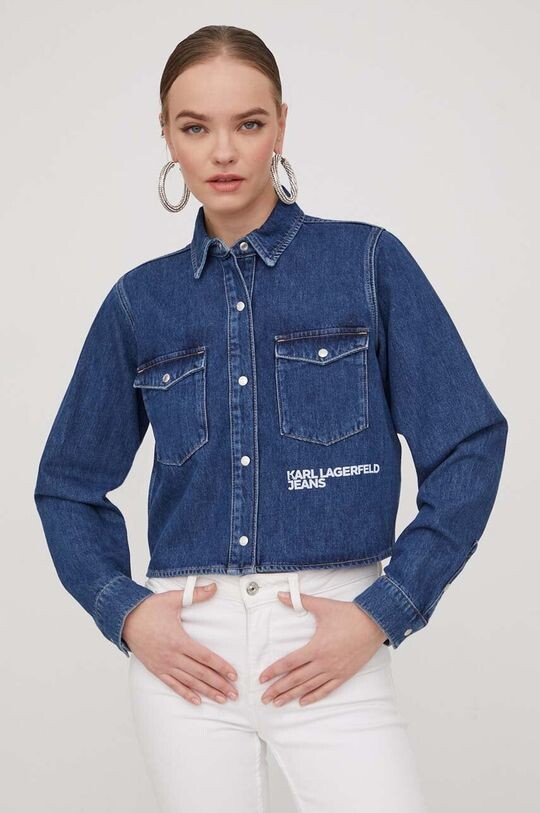 

Джинсовая рубашка Karl Lagerfeld Jeans, темно-синий