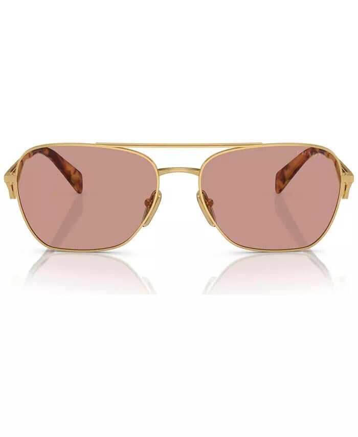 Круглые женские солнцезащитные очки Symbole, PR A50S PRADA, золото — фото 2