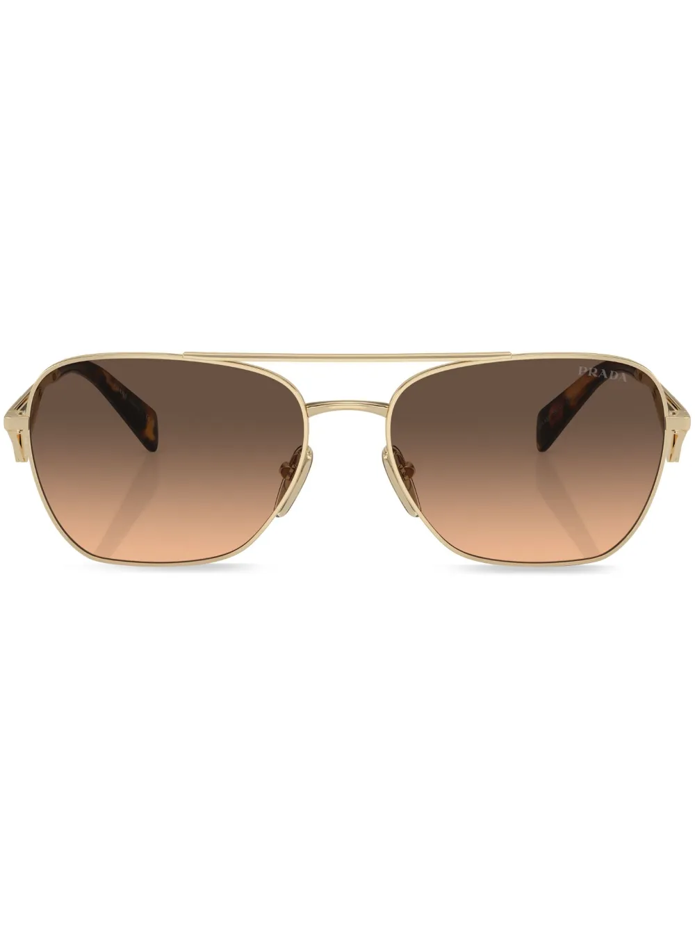 

Солнцезащитные очки в прямоугольной оправе Prada Eyewear, золотой