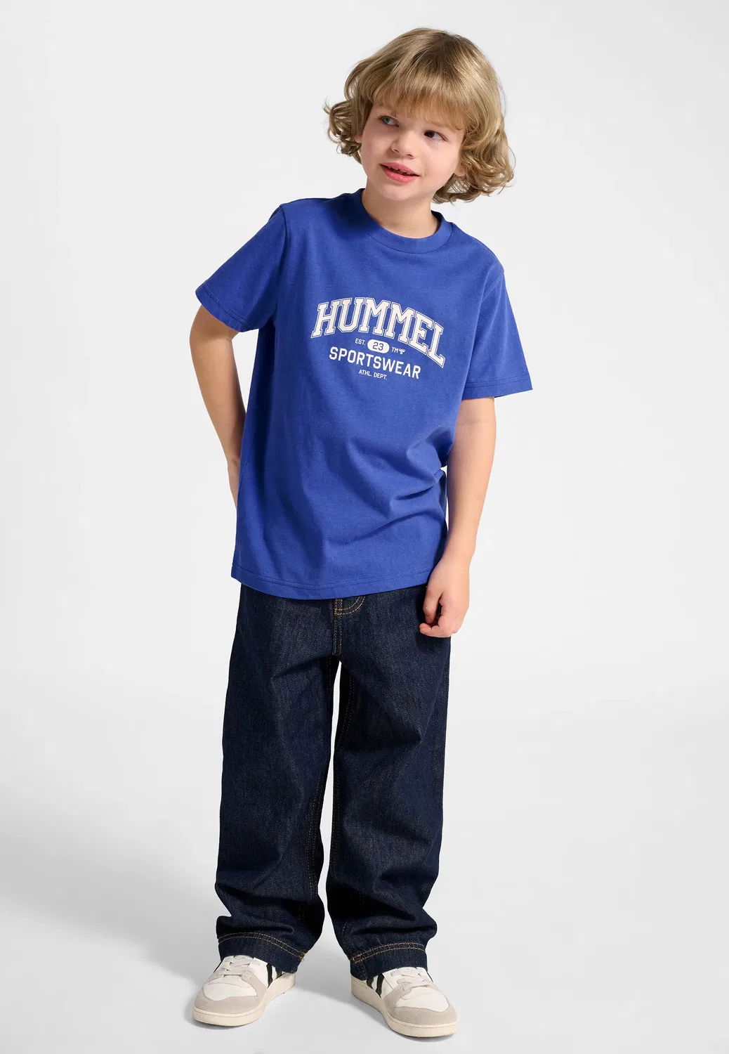 Футболка детская с принтом, Hummel, ослепительно синий — фото 3