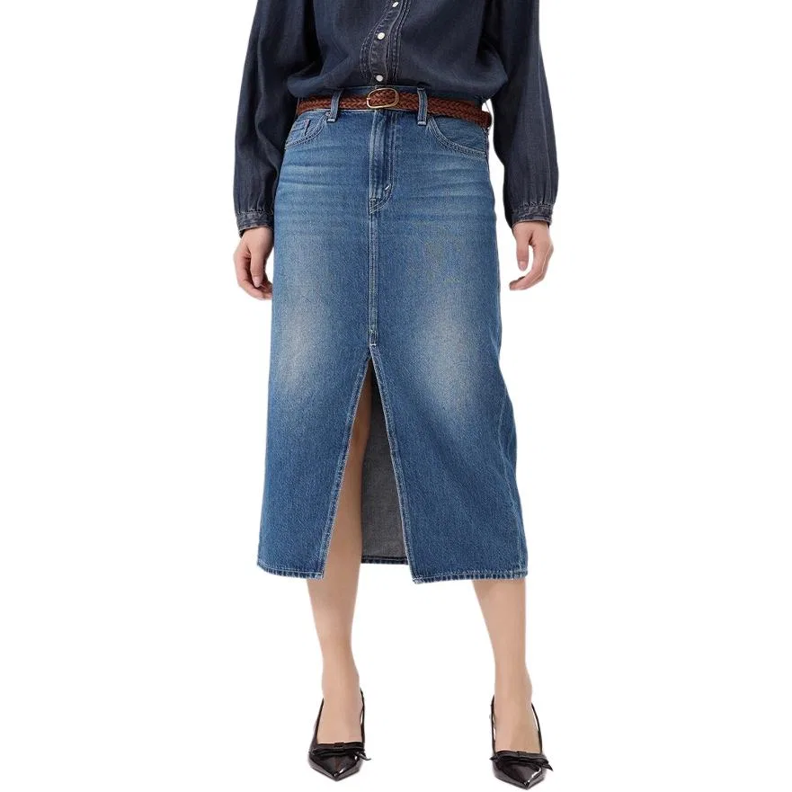Джинсовая длинная юбка Levi's женская Levis, Medium Blue — фото 4