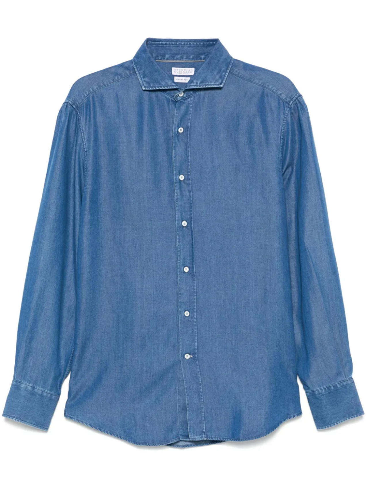 

Brunello Cucinelli рубашка с отложным воротником, синий