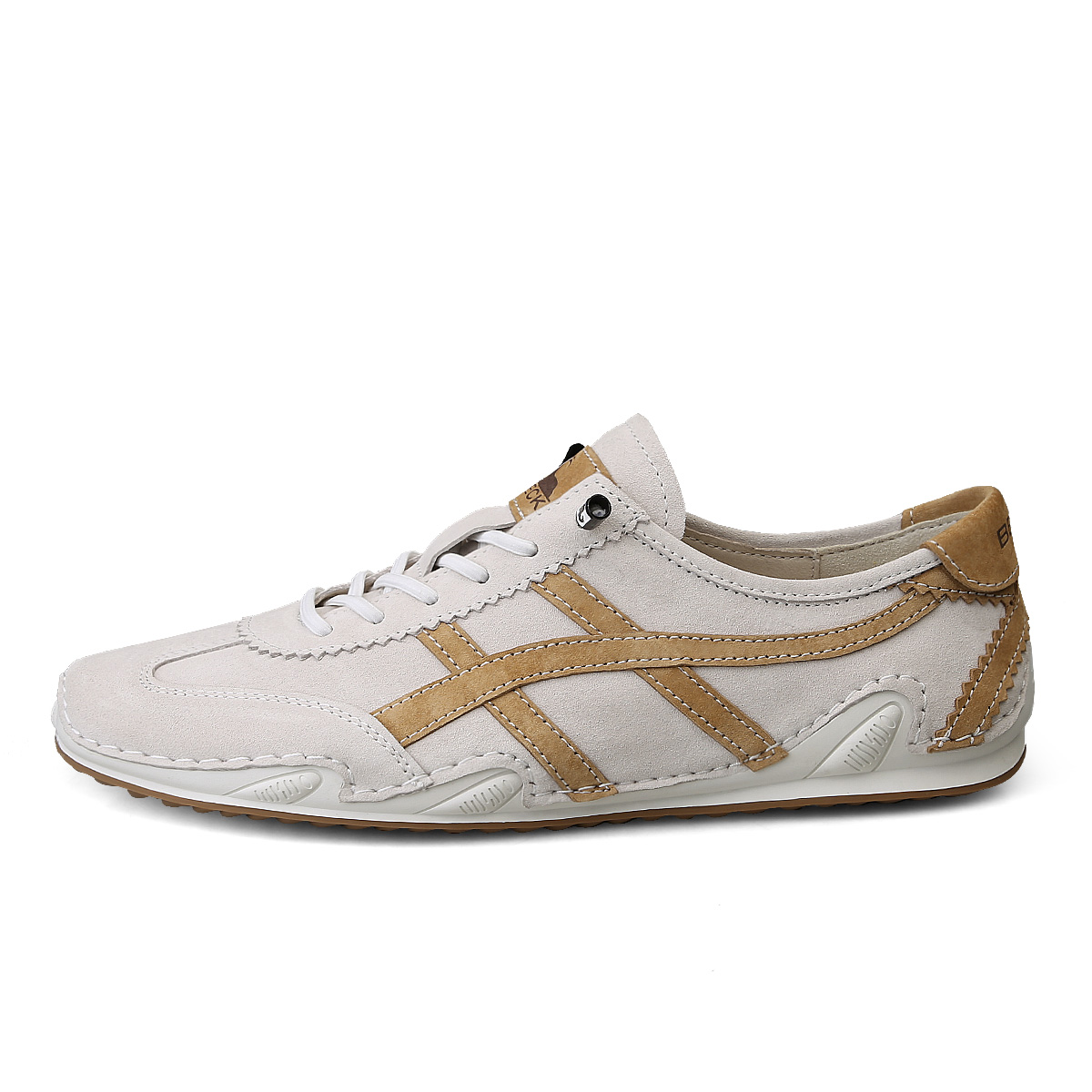

BECK Мужские повседневные кроссовки Low Top бело-коричневые, цвет White Brown