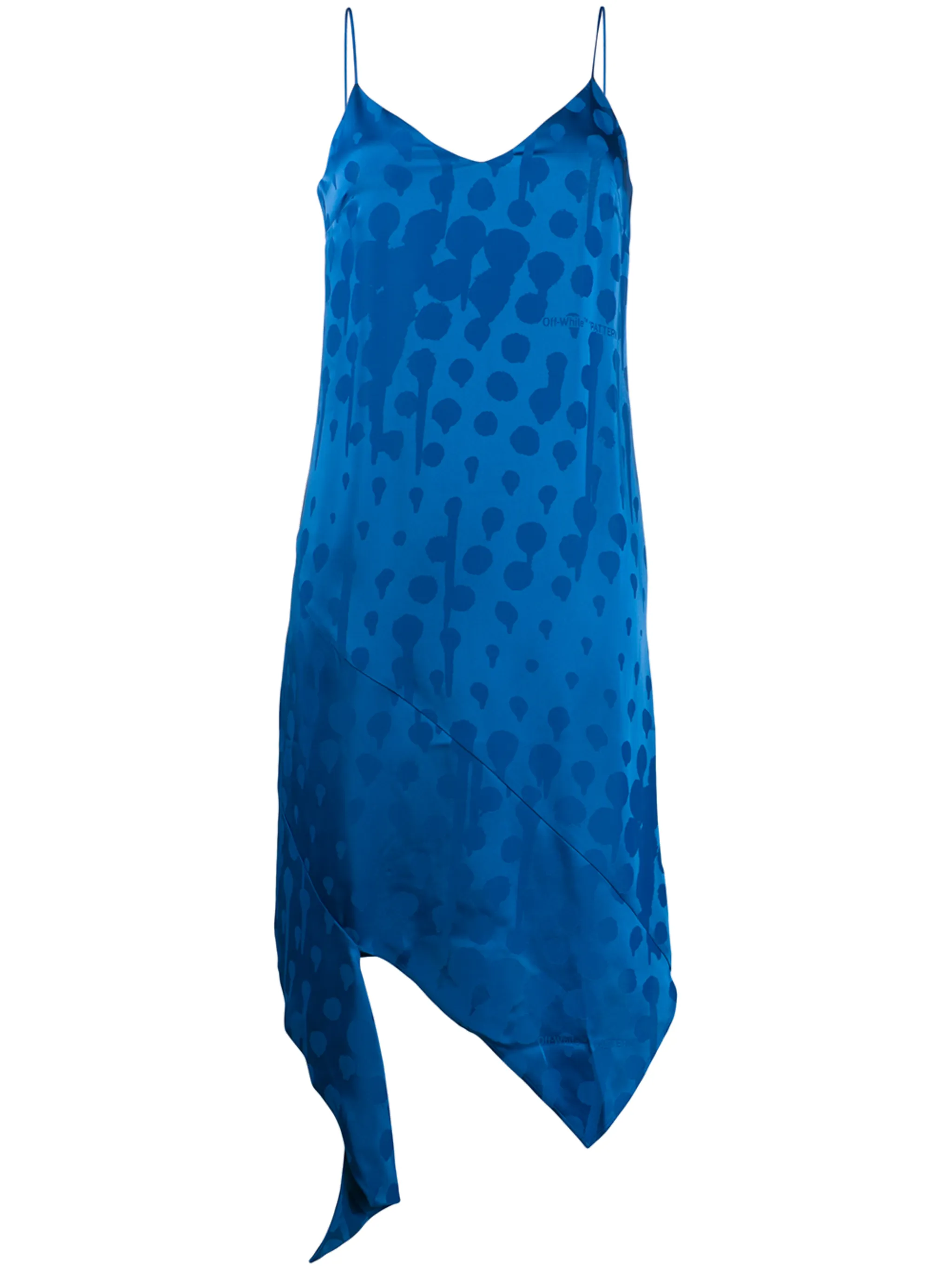 

Жаккардовое платье на бретелях Off-White, синий
