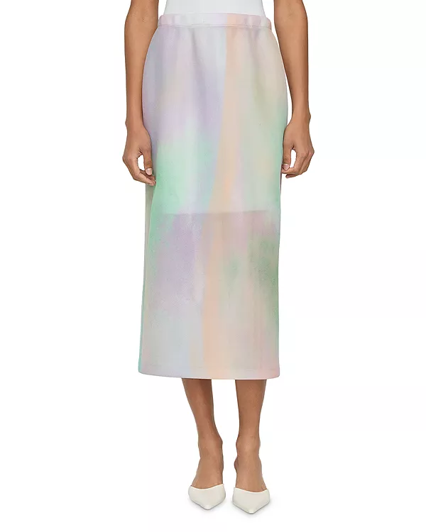 

Прямая юбка миди Lafayette 148 New York, зеленый