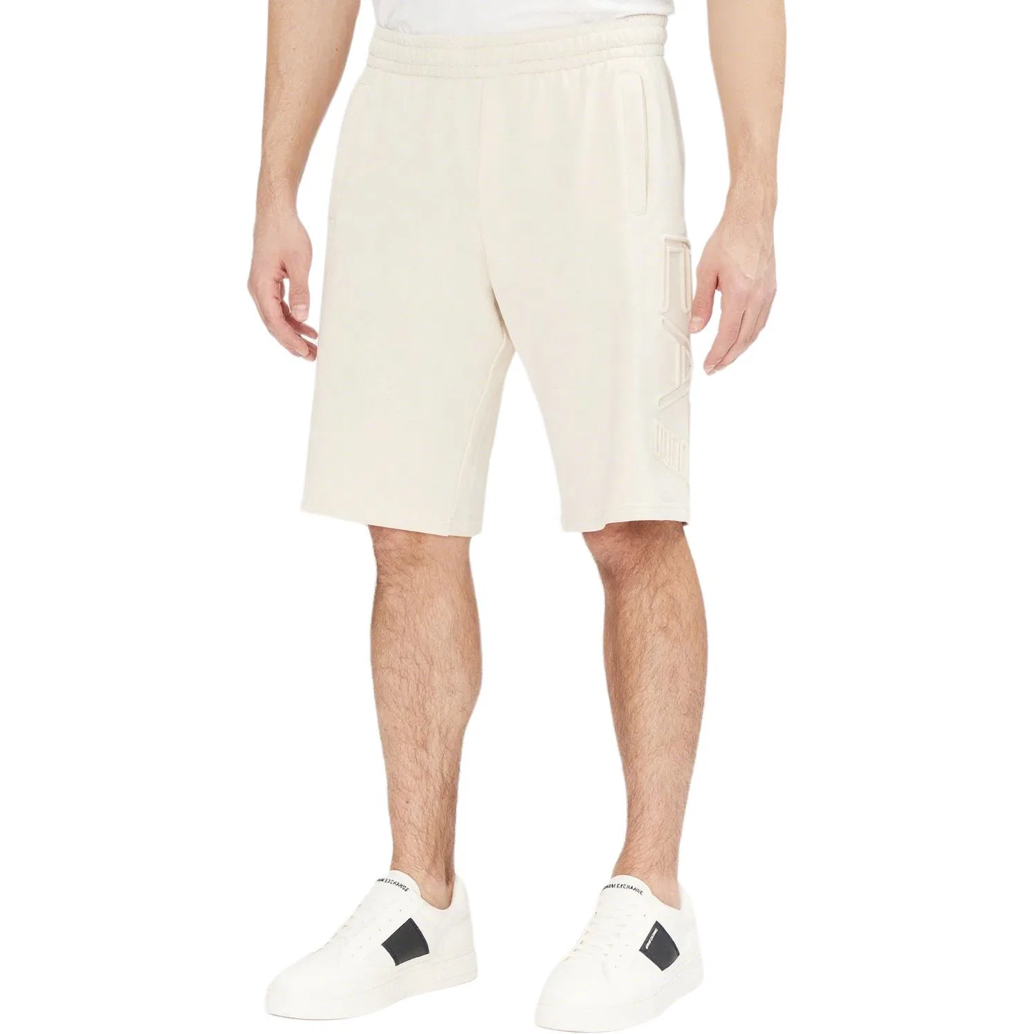 Шорты с тиснением логотипа EMPORIO ARMANI, Beige