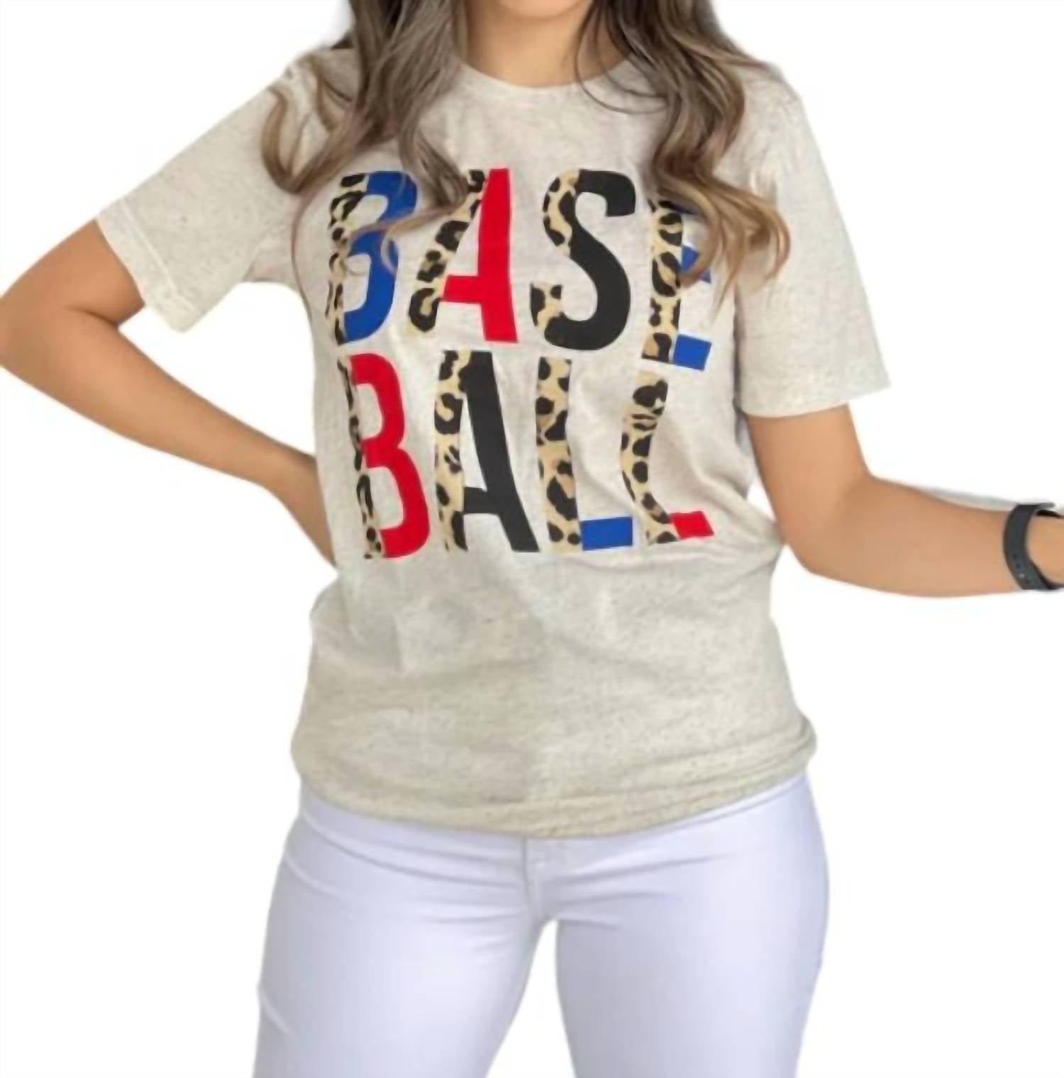 

Футболка Baseball Leopard цвета Heather Oatmeal Spirit to a Tee