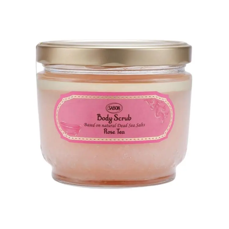 

Скраб для тела с солью мертвого моря 600 г отшелушивающий увлажняющий успокаивающий SABON, розовый 320g