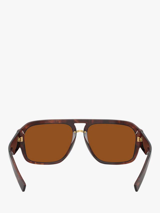 Мужские прямоугольные солнцезащитные очки dg4403 Dolce & Gabbana, цвет Dark Red Brown/Brown — фото 4