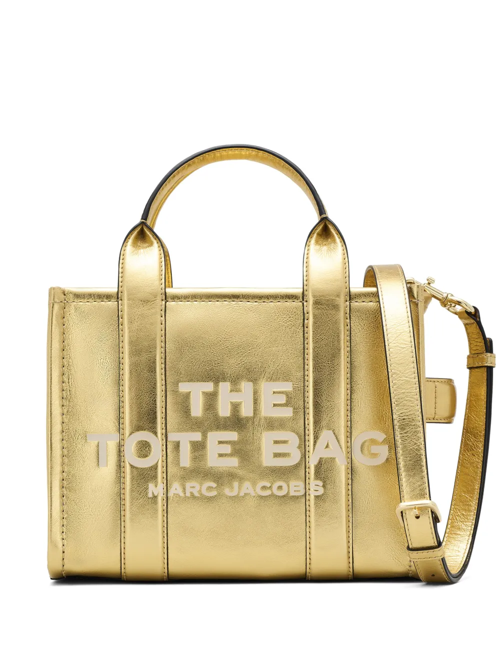 

Сумка The Small Metallic Tote MARC JACOBS, золотой