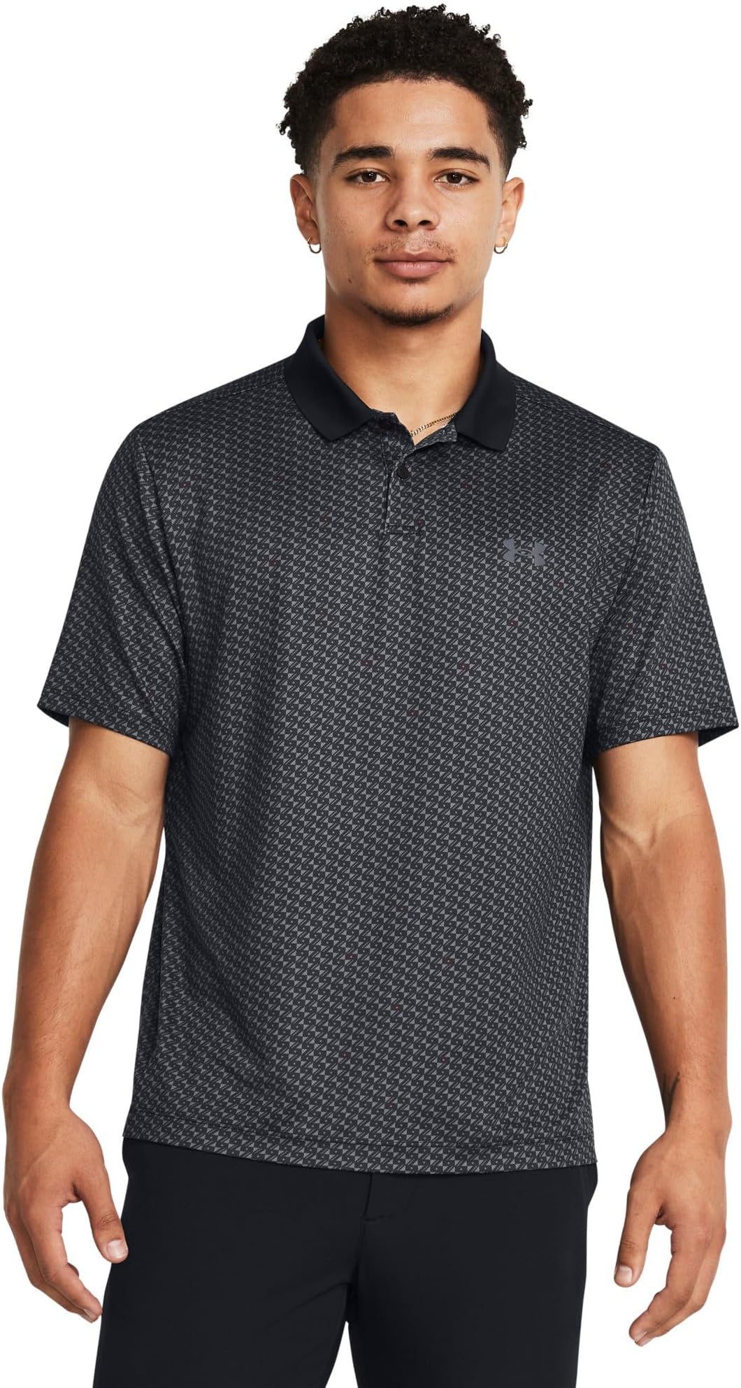 

Футболка Under Armour Golf Matchplay Printed Golf Polo, цвет Black/Castlerock/Black