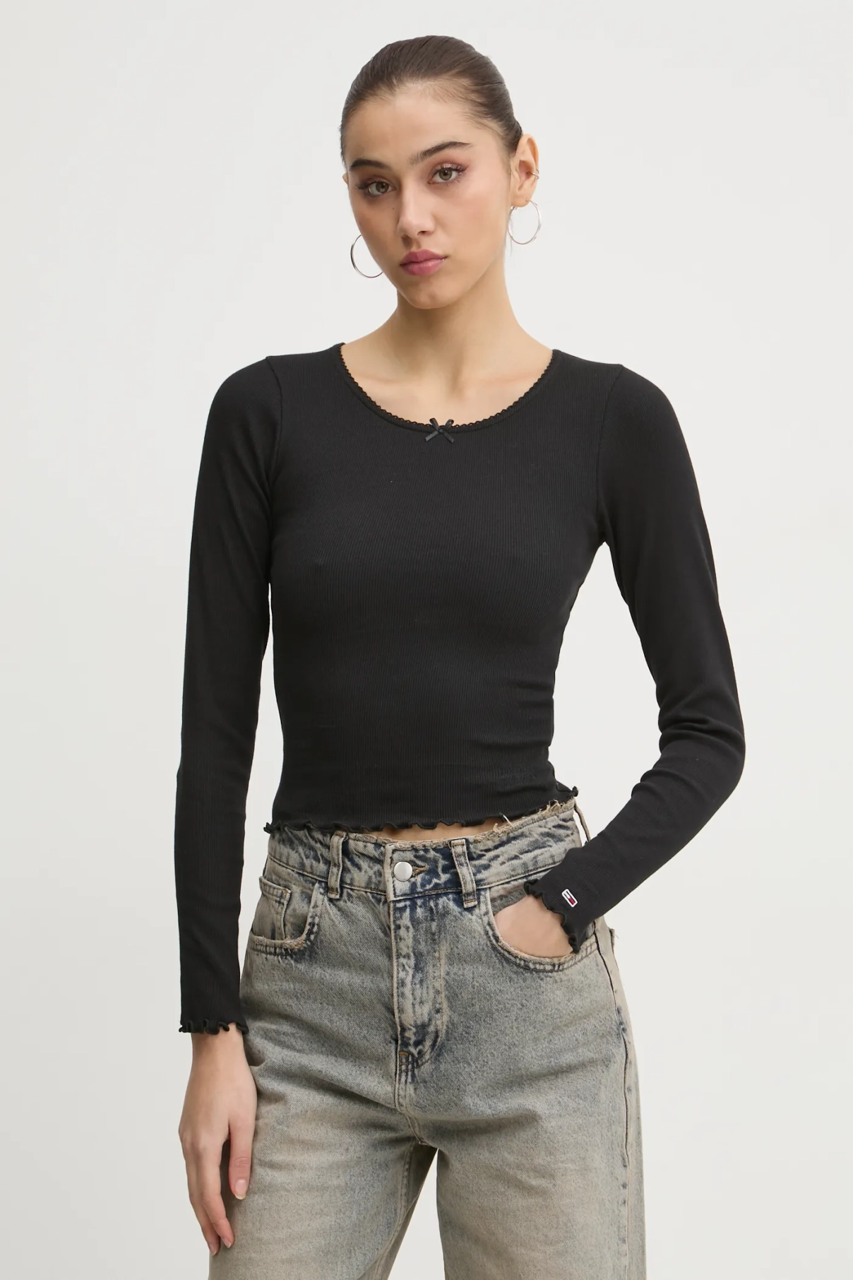 

Футболка с длинным рукавом Tommy Jeans, черный