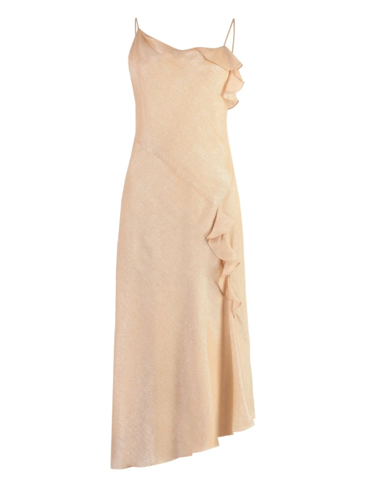 

Асимметричное платье Victoria Beckham с оборками, нейтральный