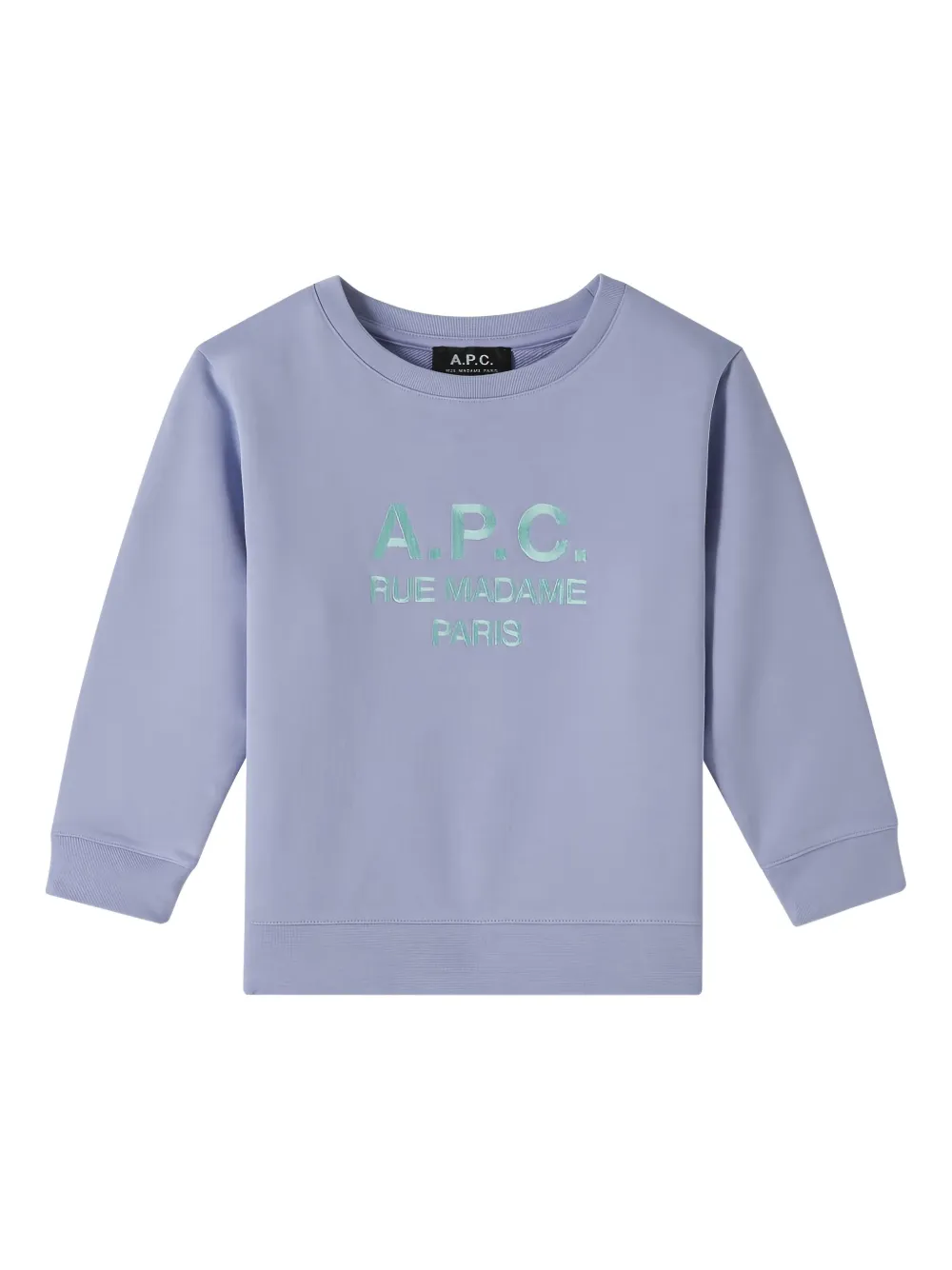

Свитер с круглым вырезом A.P.C. Kids, фиолетовый