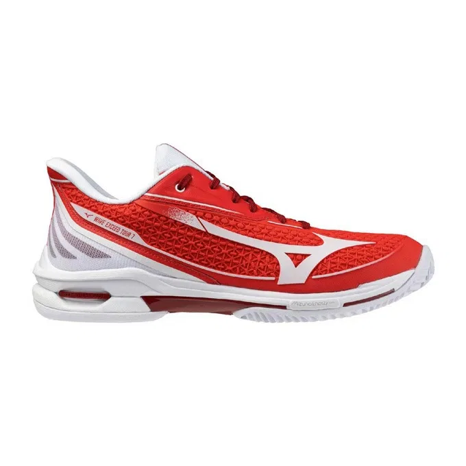 Унисекс кроссовки для тенниса «Wave Exceed Tour 7 OC» от Mizuno, Red X White (62) — фото 2