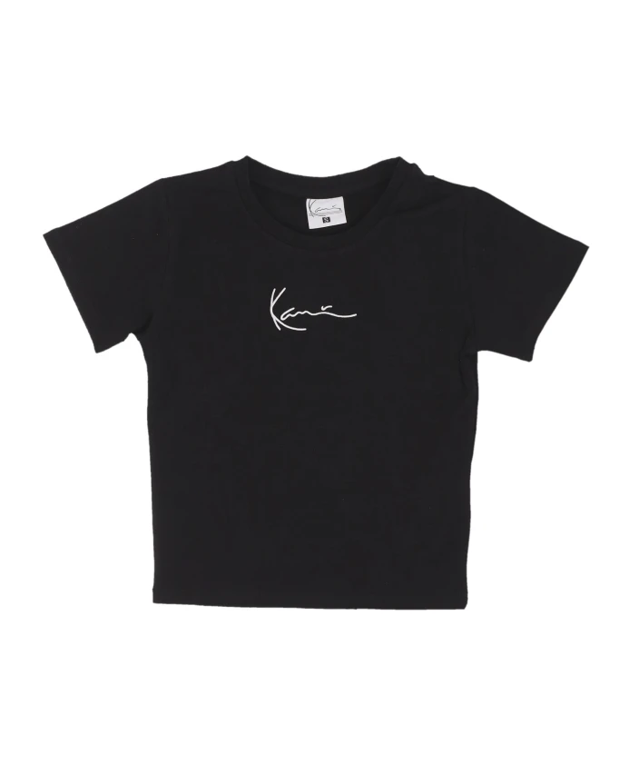 

Черная укороченная футболка с короткими рукавами Karl Kani, черный