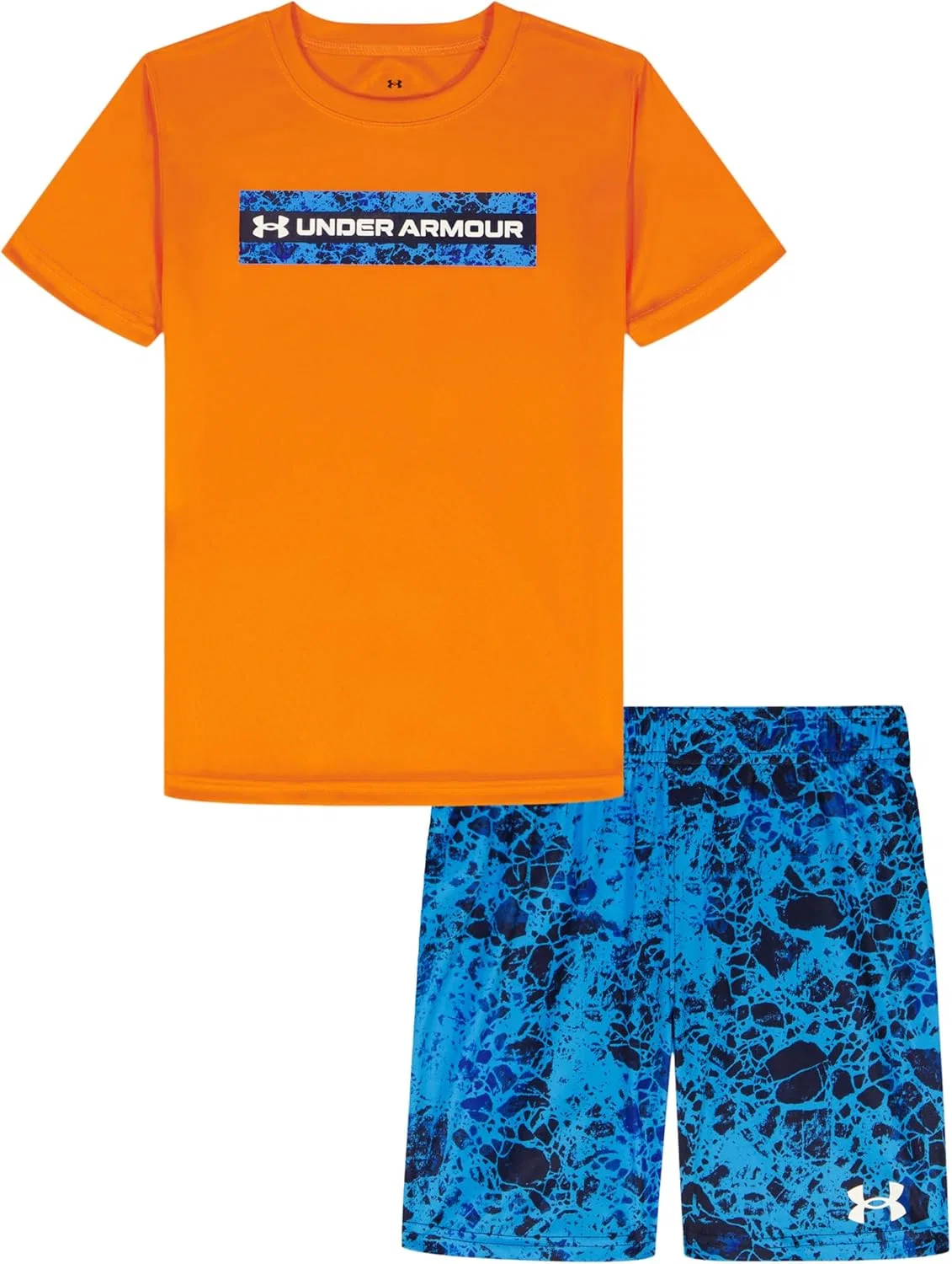 Детский спортивный комплект из футболки и шорт Under Armour, Apollo Orange