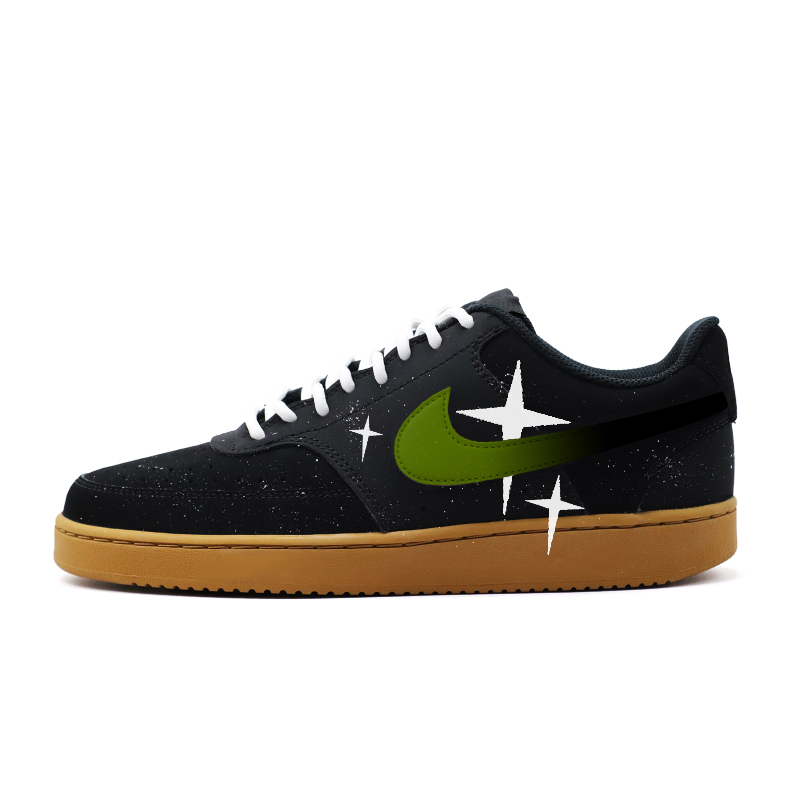 

Nike Кроссовки для скейтбординга мужские Court Vision Stargreen Mystique Abrasion Resistant Low top Green