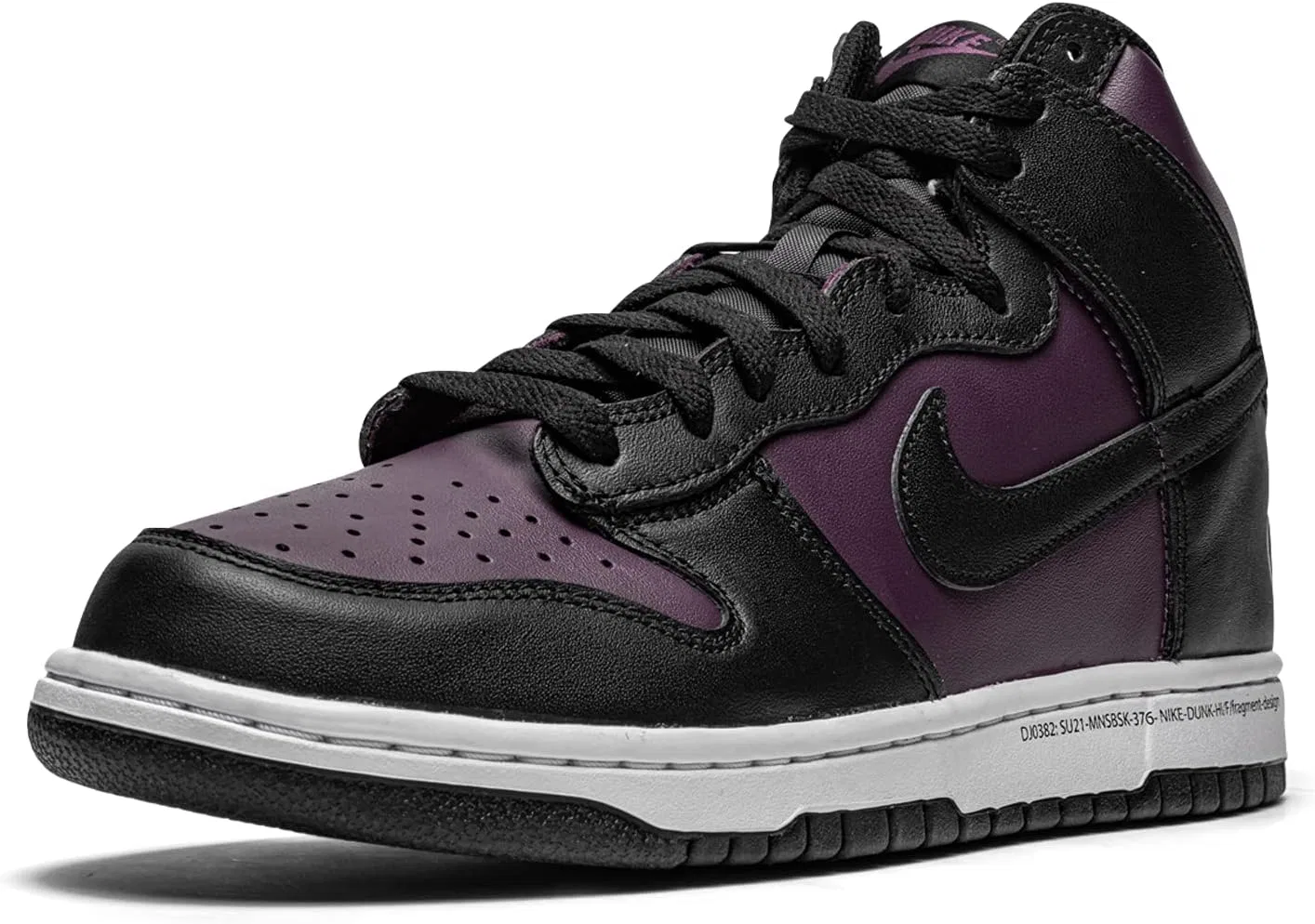 Мужские баскетбольные кроссовки Nike Dunk Hi Retro, Burgundy Black White — фото 4