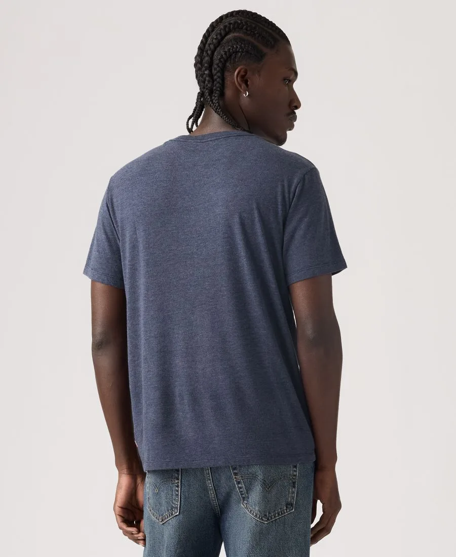 Мужская футболка с круглым вырезом и графическим логотипом Levi's, темно-синий — фото 4