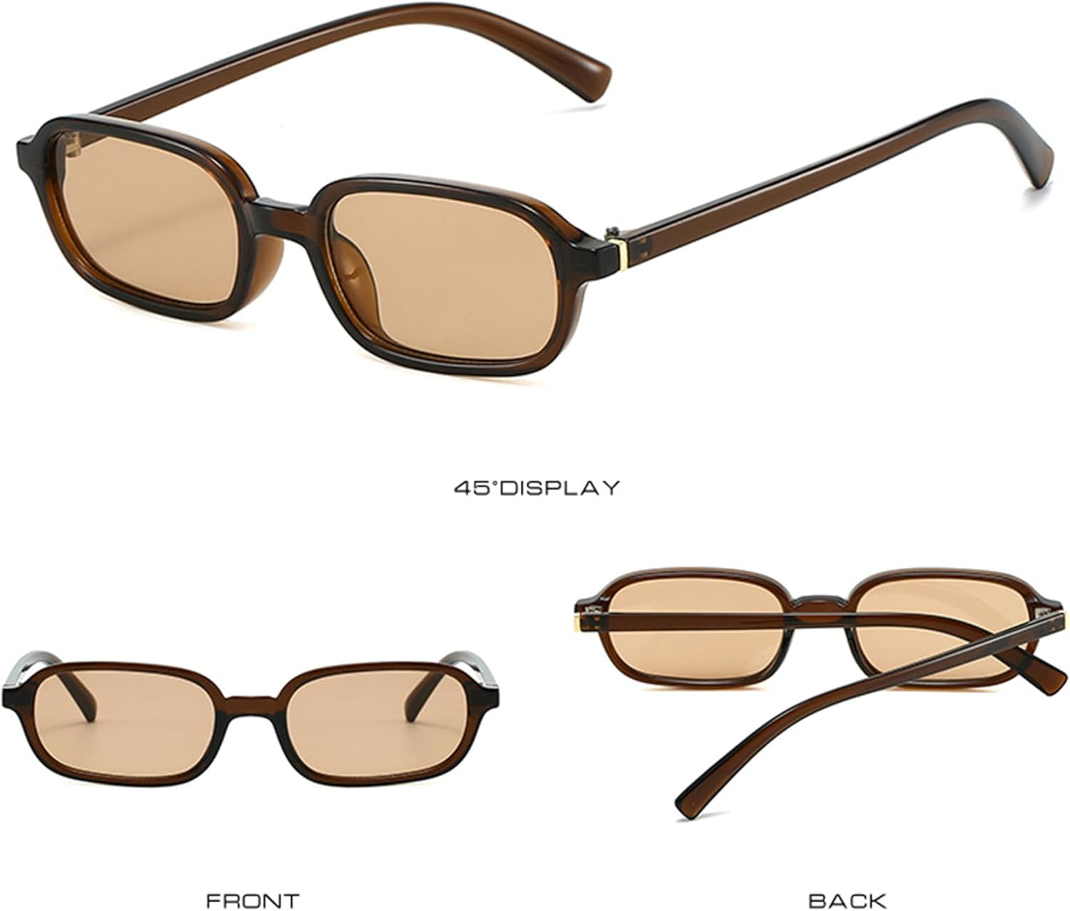 

bullabulling Ретро маленькие квадратные солнцезащитные очки для женщин и мужчин, модные узкие солнцезащитные очки в стиле Y2K, дизайнерские винтажные прямоугольные очки, Tea/Tea