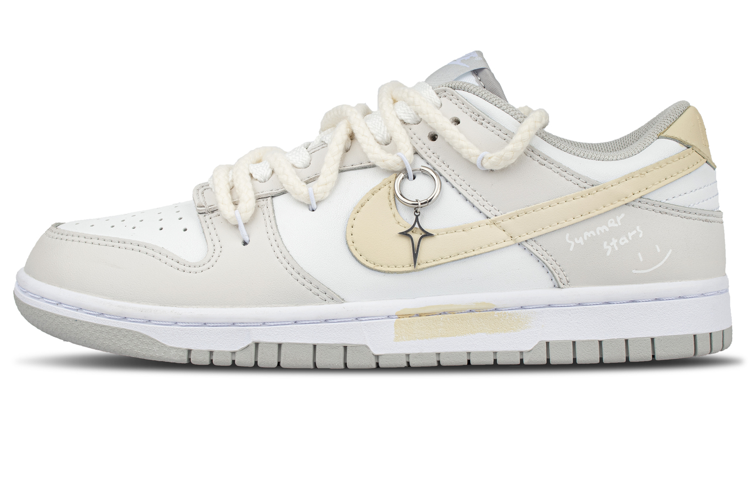 

Кроссовки для скейтбординга Dunk Leather Coverage Thermal Cushioned Low top, унисекс, с кожаной отделкой и термоамортизацией Nike, экрю