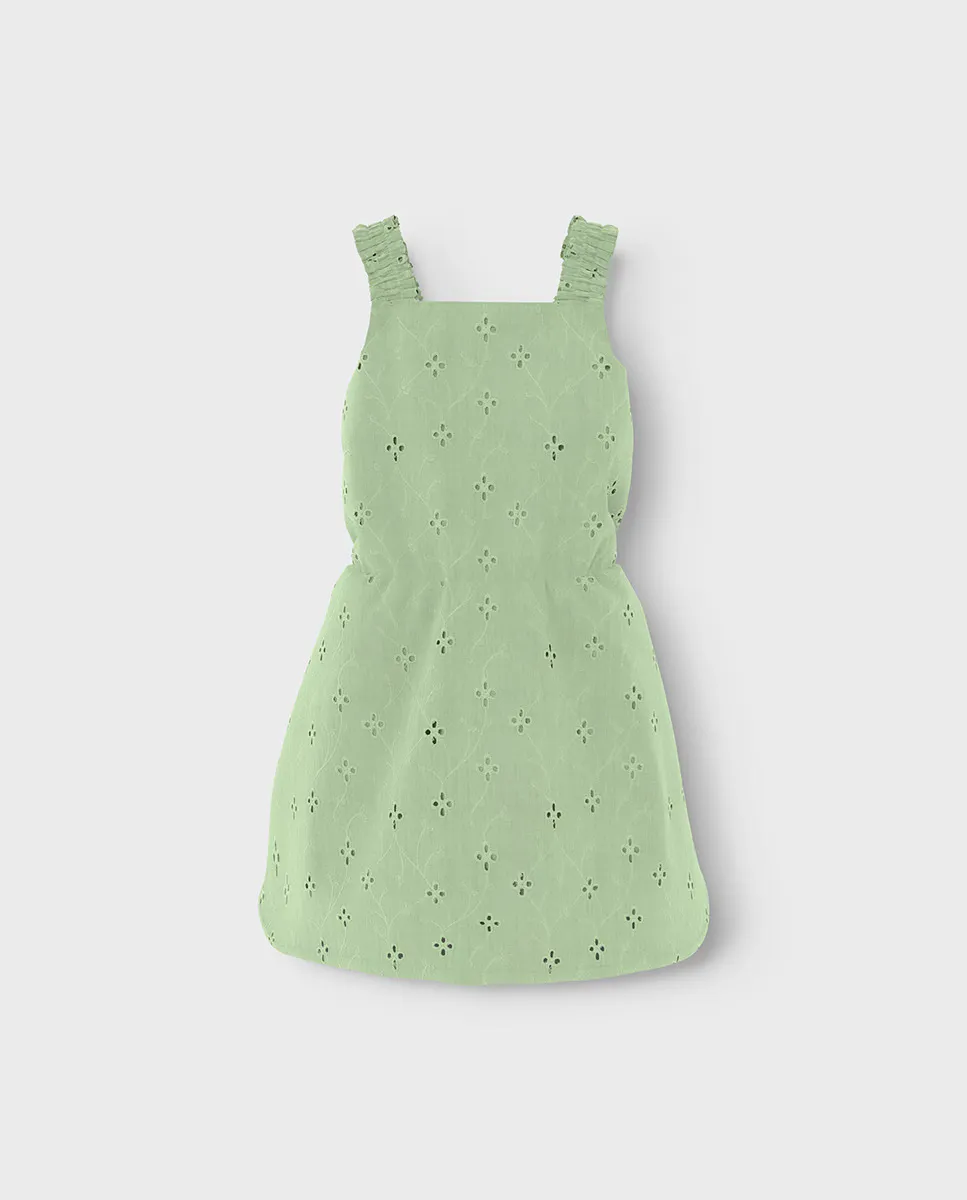 

Ажурное платье для девочки name it, зеленый