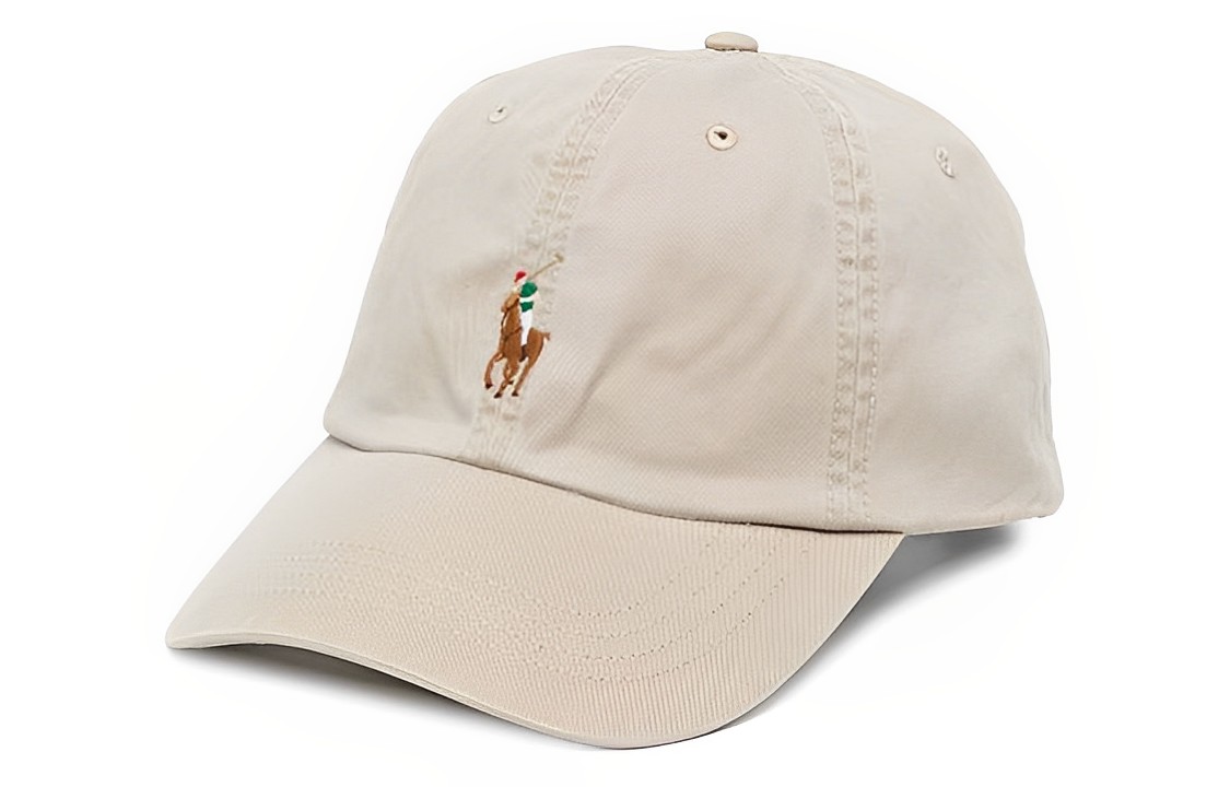 

Хлопковая кепка с вышитым логотипом Polo Ralph Lauren, хаки