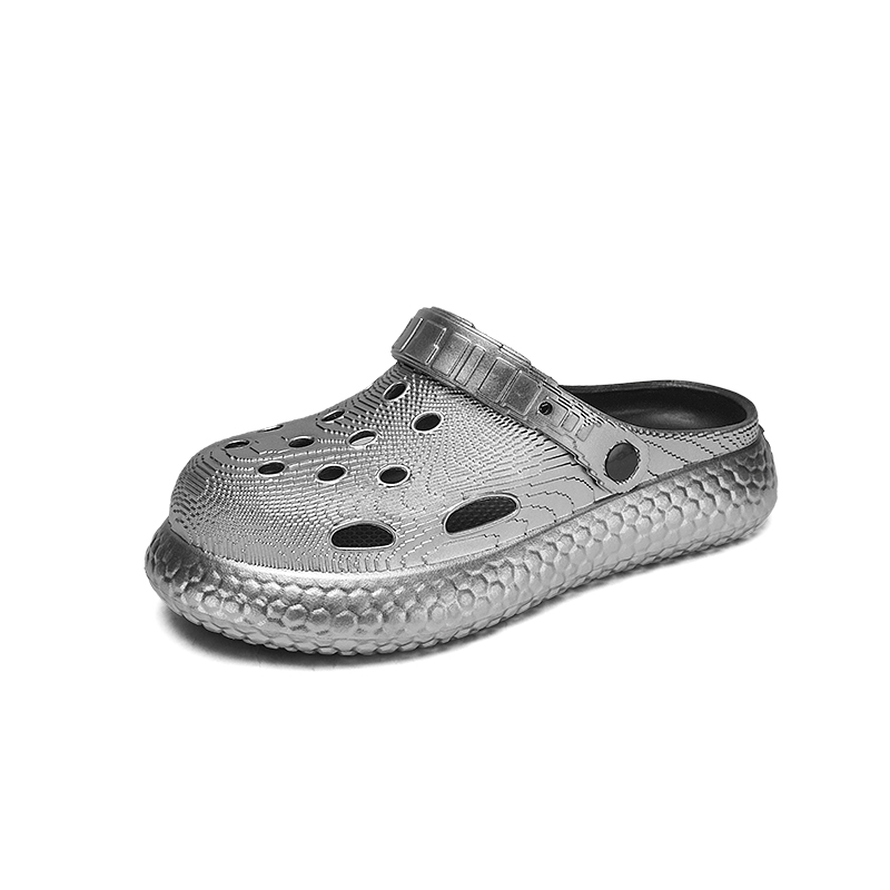 

KUPE Клоги унисекс черные серебристые, цвет Black Silver