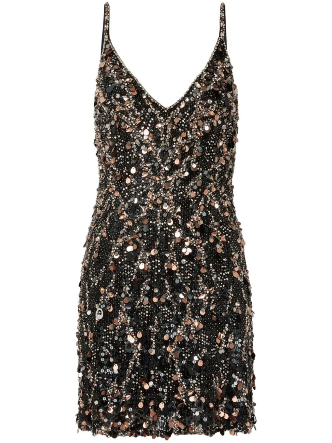 

Jenny Packham короткое платье цвета дымки, черный