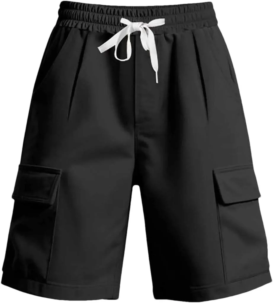 

Мужские спортивные шорты с эластичным поясом и карманами