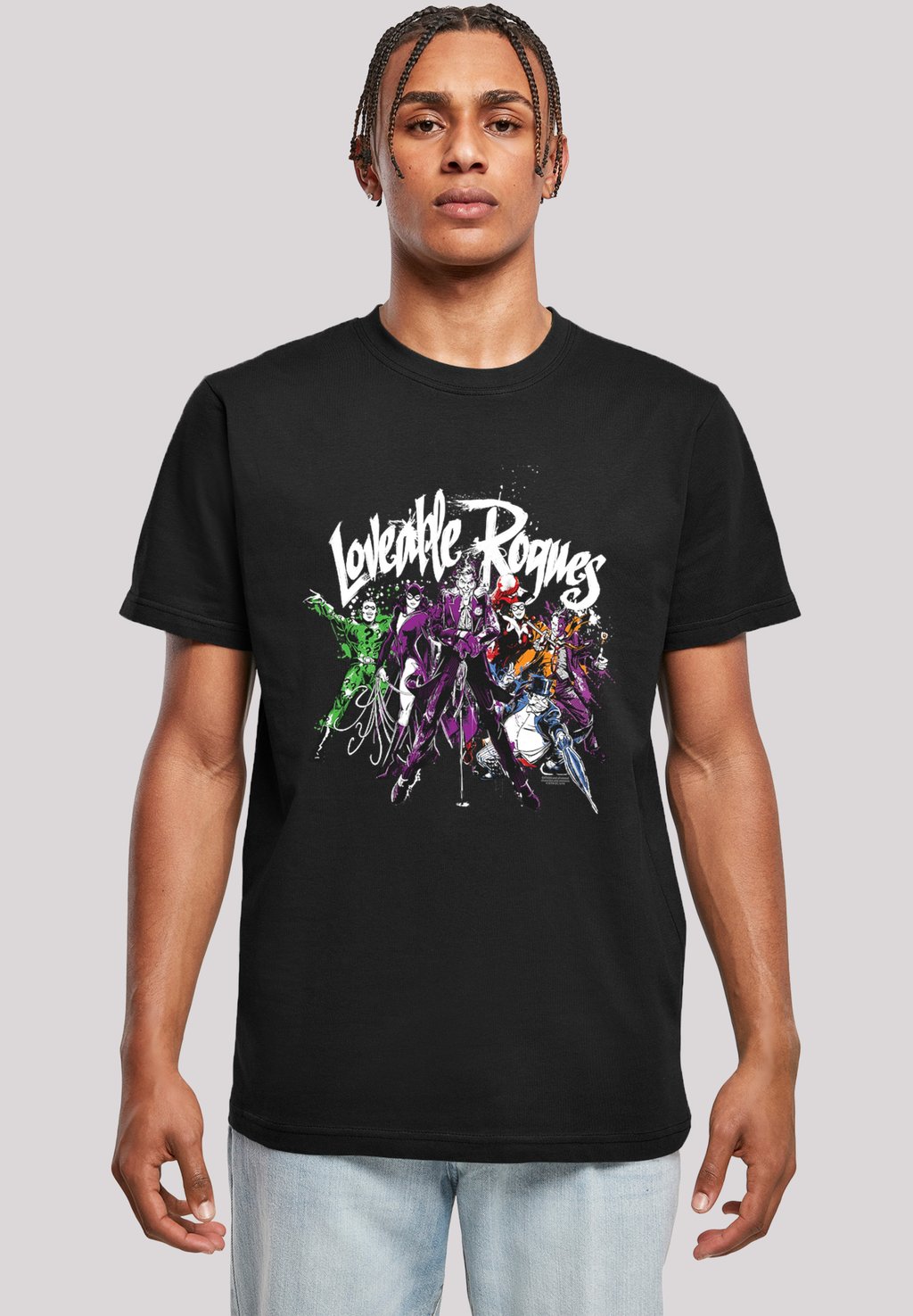 

Футболка с принтом DC COMICS BATMAN LOVEABLE ROGUES F4NT4STIC, черный