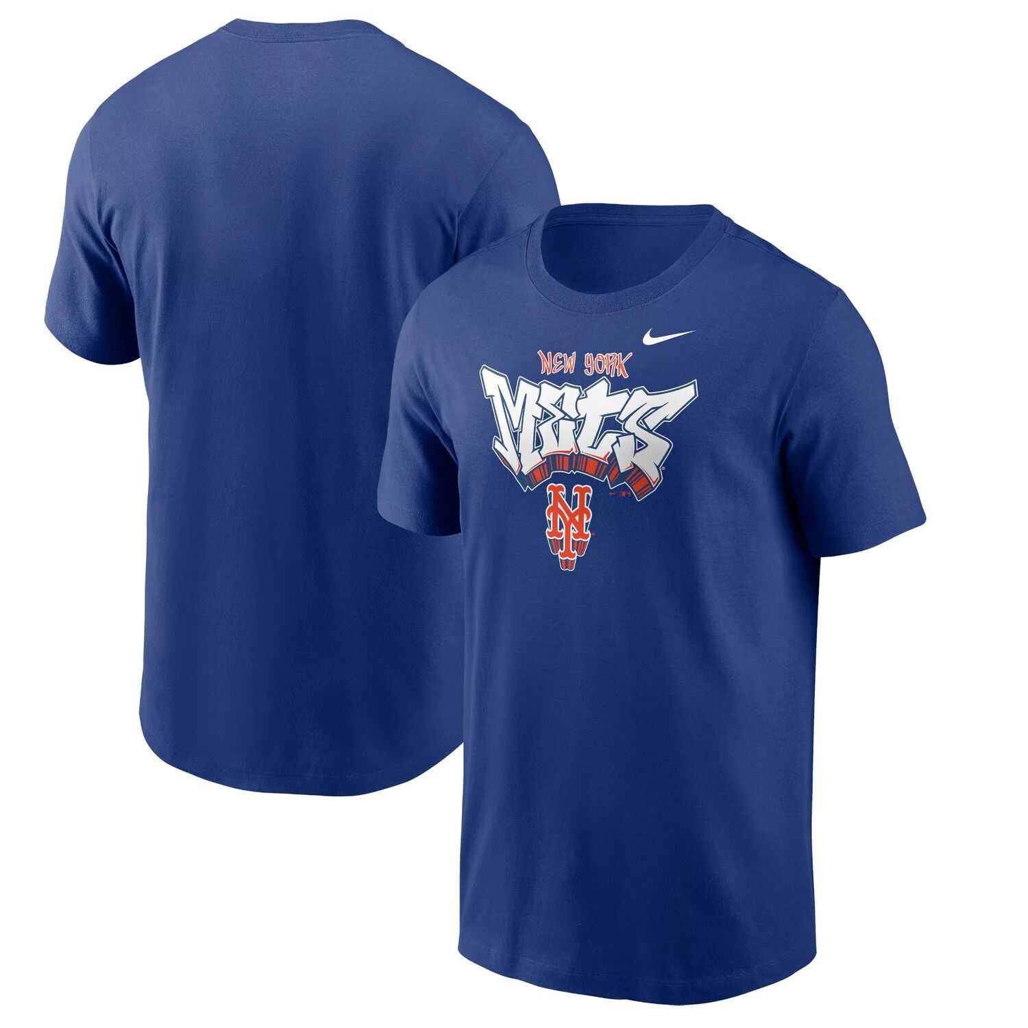 

Мужская футболка Royal New York Mets Graffiti Hometown Nike