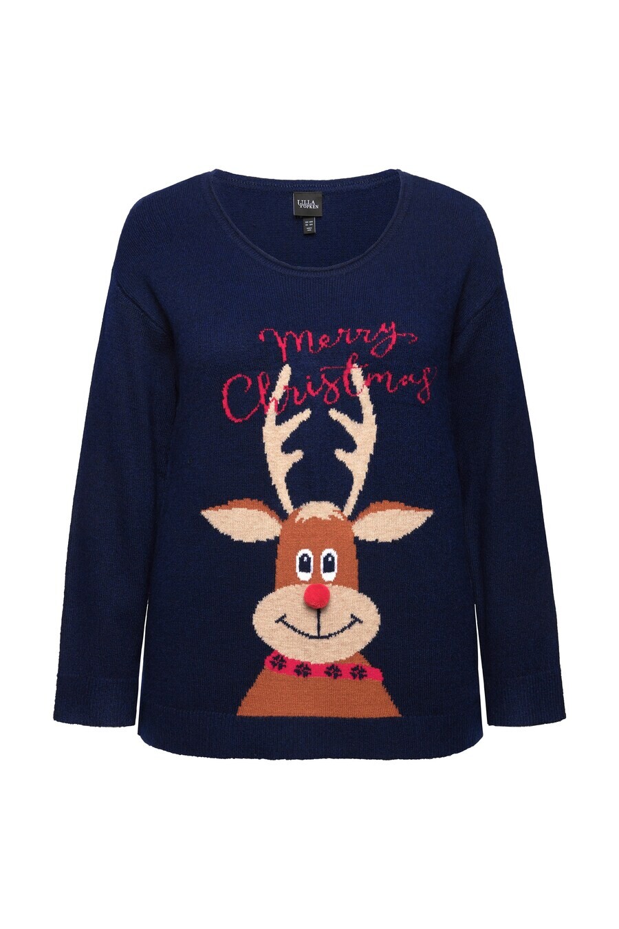 

Тонкий вязаный свитер Ulla Popken Sweater, морской синий