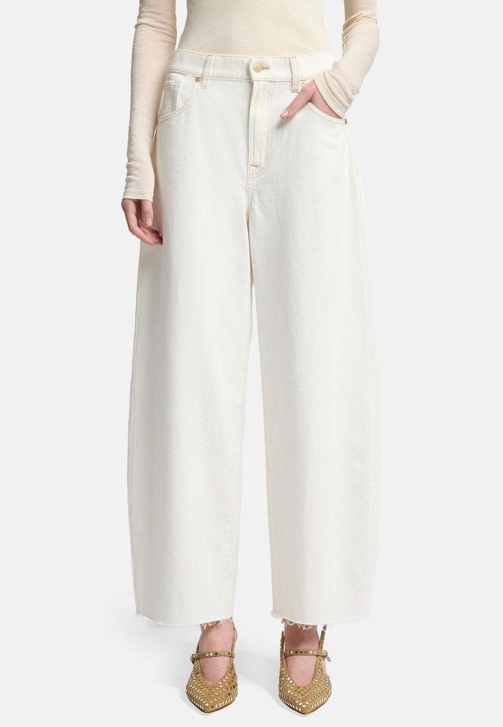 

Джинсы свободного кроя 7 for all mankind, белый