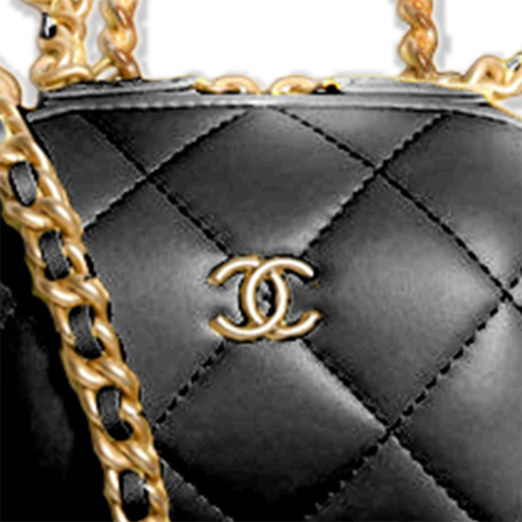 Женская косметичка из овчины черная CHANEL — фото 2