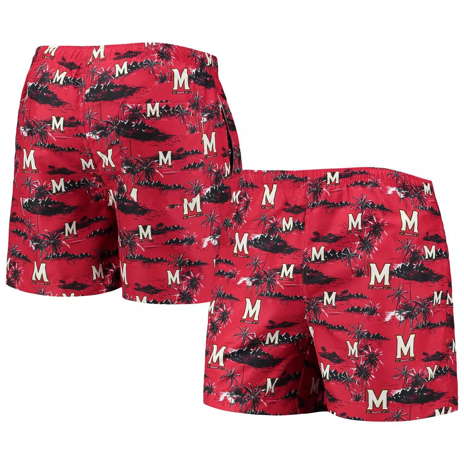 

Мужские плавки-шорты FOCO Red Maryland Terrapins Island Palm